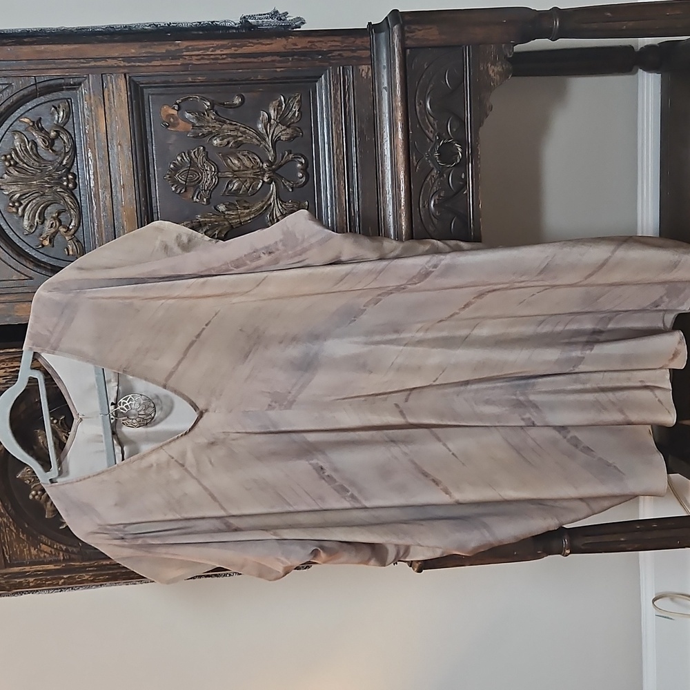 $400 RARE Osfm Eileen Fisher Wedge Tunic Top 100% SILK  Firm$